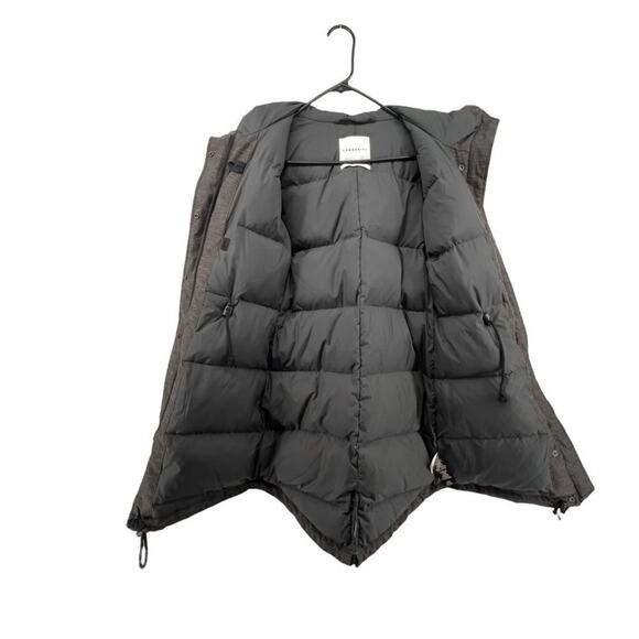 Community Anorak Jacket Size XS Puffer Down Filled Gray Hooded Cinched Waist - Picture 5 of 5